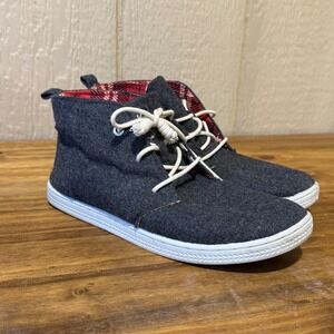Circus by Sam Edelman soho Charcoal Gray Plaid‎ Lined Chukka Boots booties Sz 7
